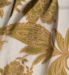 Blouse Demi - écru - imprimé cachemire kaki - encolure en V - noué sous la poitrine - manche courte - Miss June Paris - 5