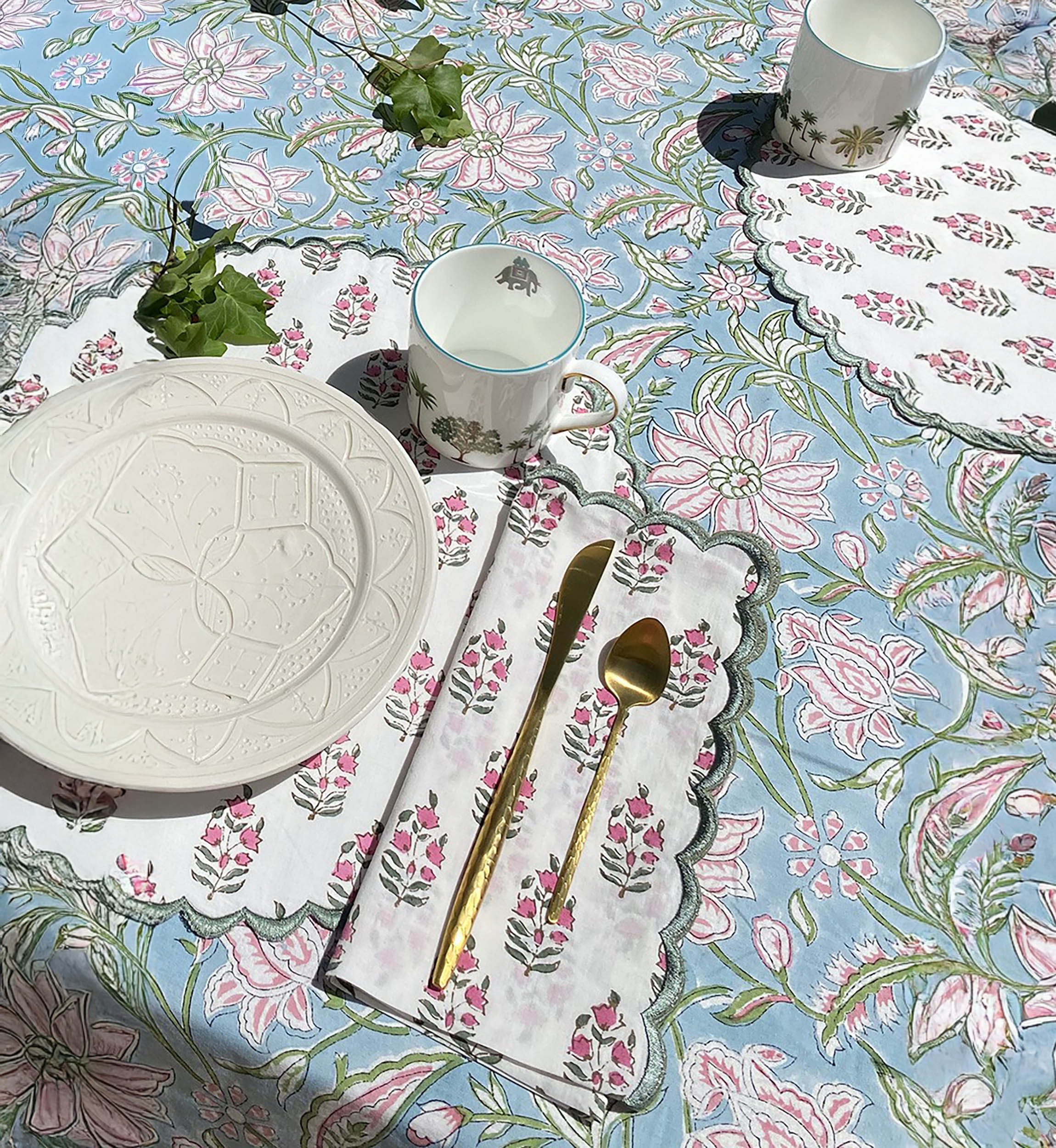 Serviette De Table Pimrose (Lot De 2) - coton - design floral - carré - Jardin Botanique - Miss June Paris - 2