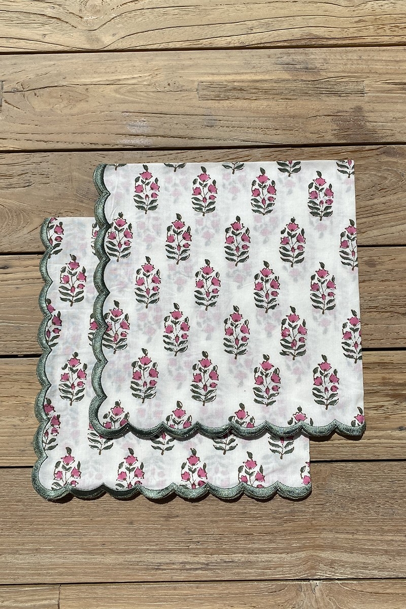 Serviette De Table Pimrose (Lot De 2) - coton - design floral - carré - Jardin Botanique - Miss June Paris - 4