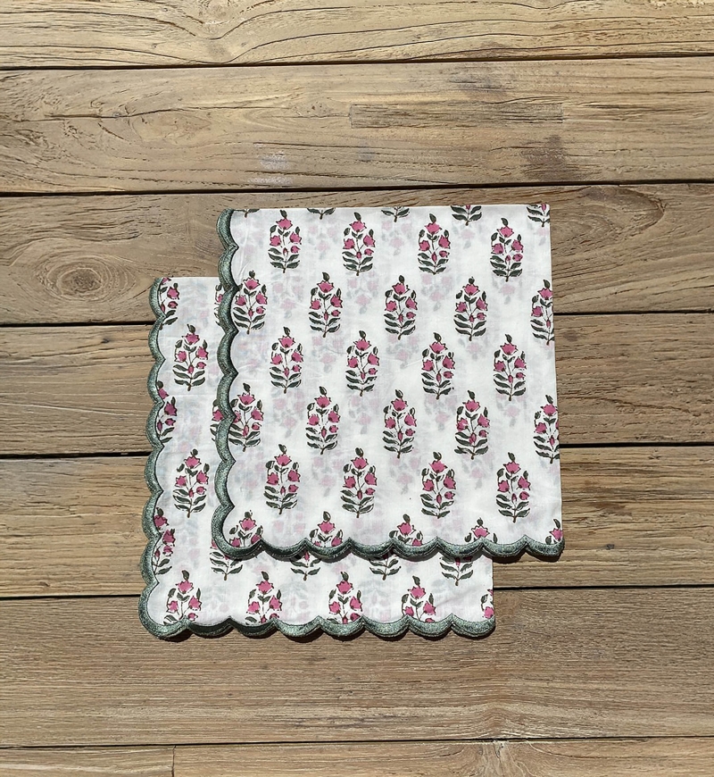 Serviette De Table Pimrose (Lot De 2) - coton - design floral - carré - Jardin Botanique - Miss June Paris - 4