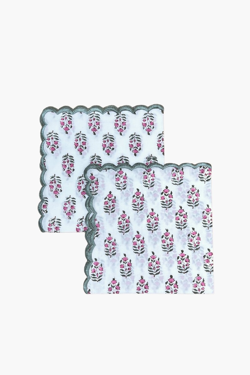 Serviette De Table Pimrose (Lot De 2) - coton - design floral - carré - Jardin Botanique - Miss June Paris - 1