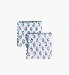 Serviette De Table Pimrose (Lot De 2) - coton - design floral - carré - Jardin Botanique - Miss June Paris - 1