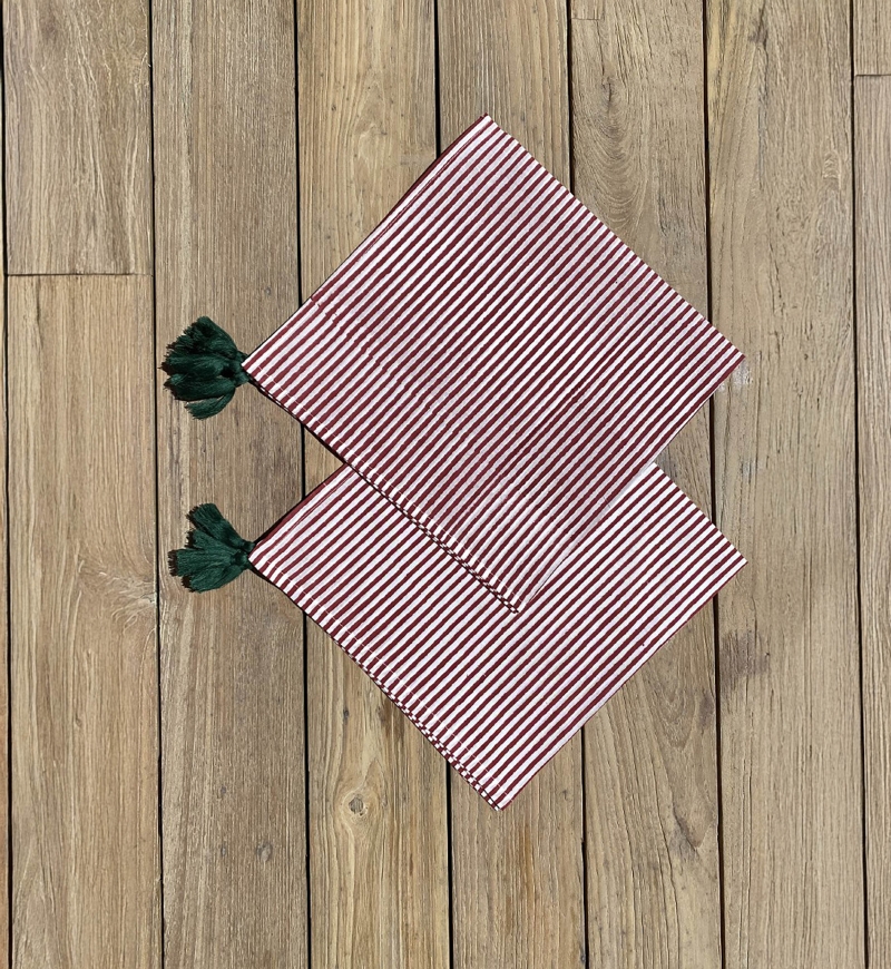 Servilleta Summer Stripes (Pack De 2) – algodón – estilo boho chic – Jardín Botánico – Miss June Paris – 4